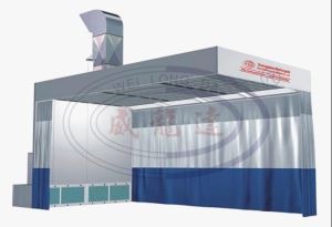 غرفة إعداد الرملي كشك الطلاء الفرن البولندية إجمالي محطة سيارات